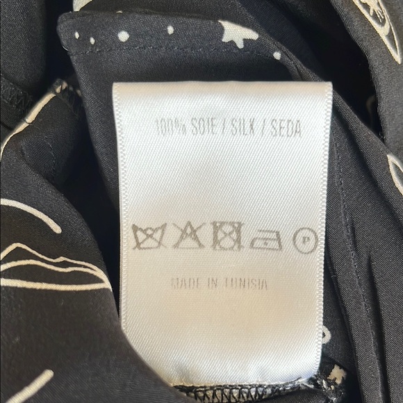 Sandro Paris 100% Silk Black and White Patterned Romper - Picture 8 of 8